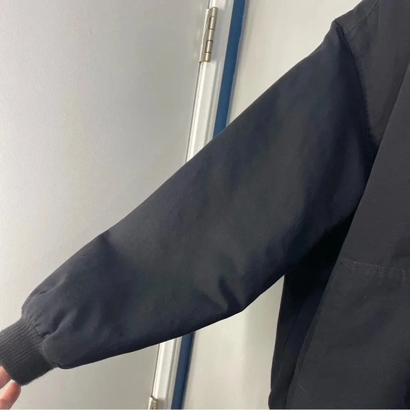 Lee Jacket Mens Large Full Zip Canvas Work Hooded Black Premium Select Lined - Picture 5 of 14